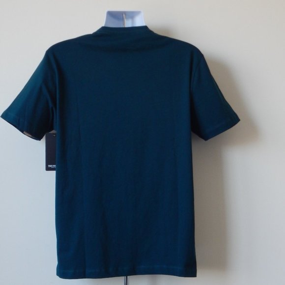 NWT MEN TRUE RELIGION Embroidered Vines Graphic Deep Turquoise T Shirt - Picture 4 of 4